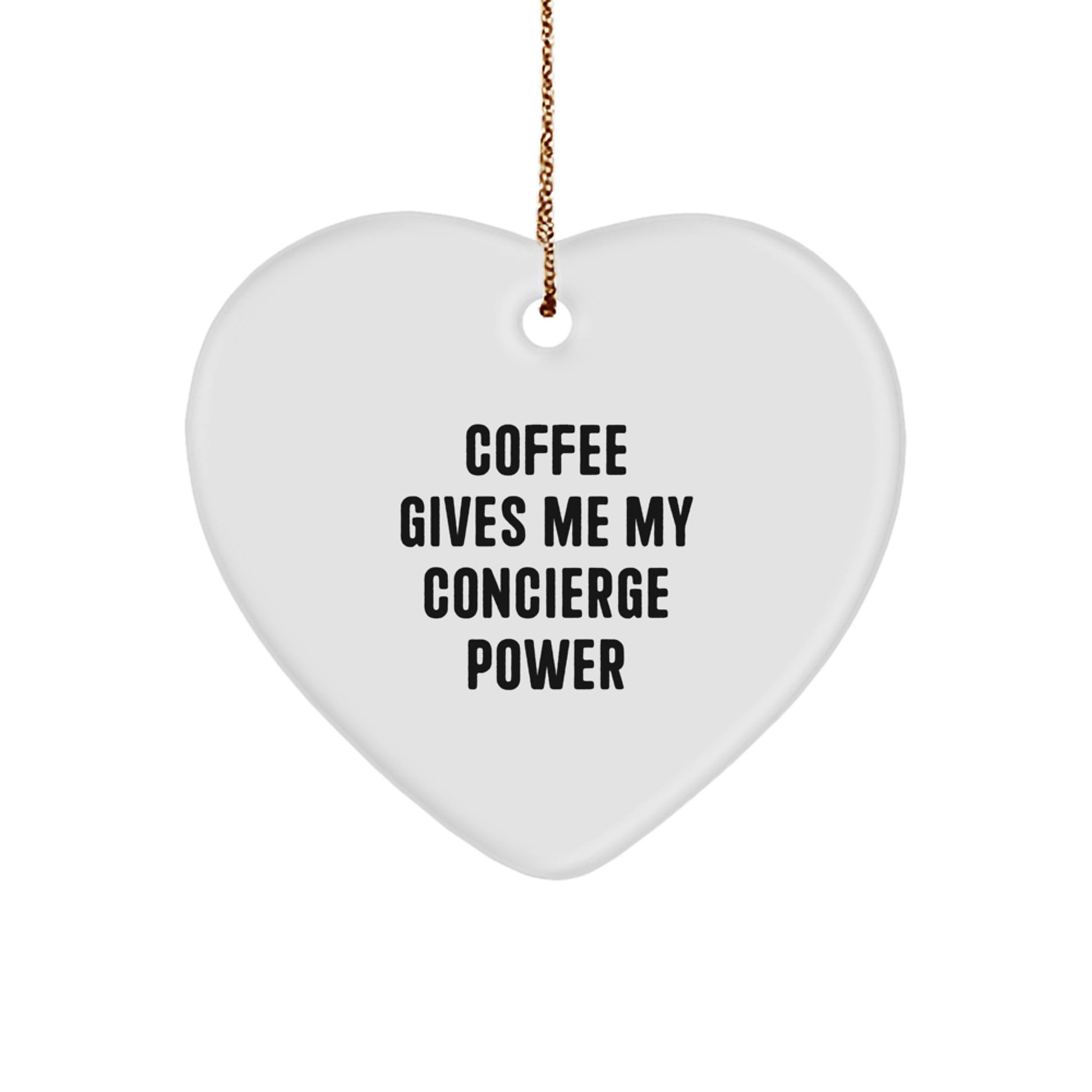 Funny Concierge Gifts from Men, Women, Friends, Coworkers, Family for Concierge, Heart Ornament, Christmas Unique Gifts - Image 1