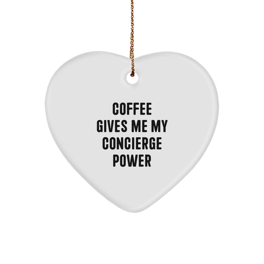 Funny Concierge Gifts from Men, Women, Friends, Coworkers, Family for Concierge, Heart Ornament, Christmas Unique Gifts - Image 1