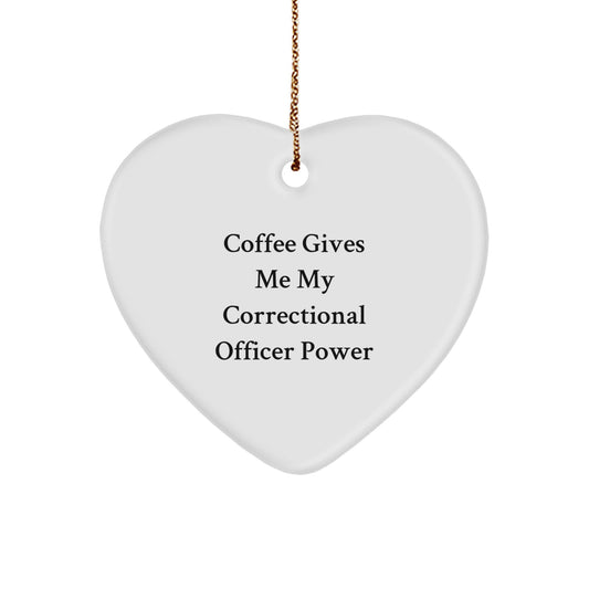 Correctional Officer Heart Ornament, Funny Gift from Friends, Christmas Unique Gifts for Men, Women, Family, Correctional Officer Power - Image 1