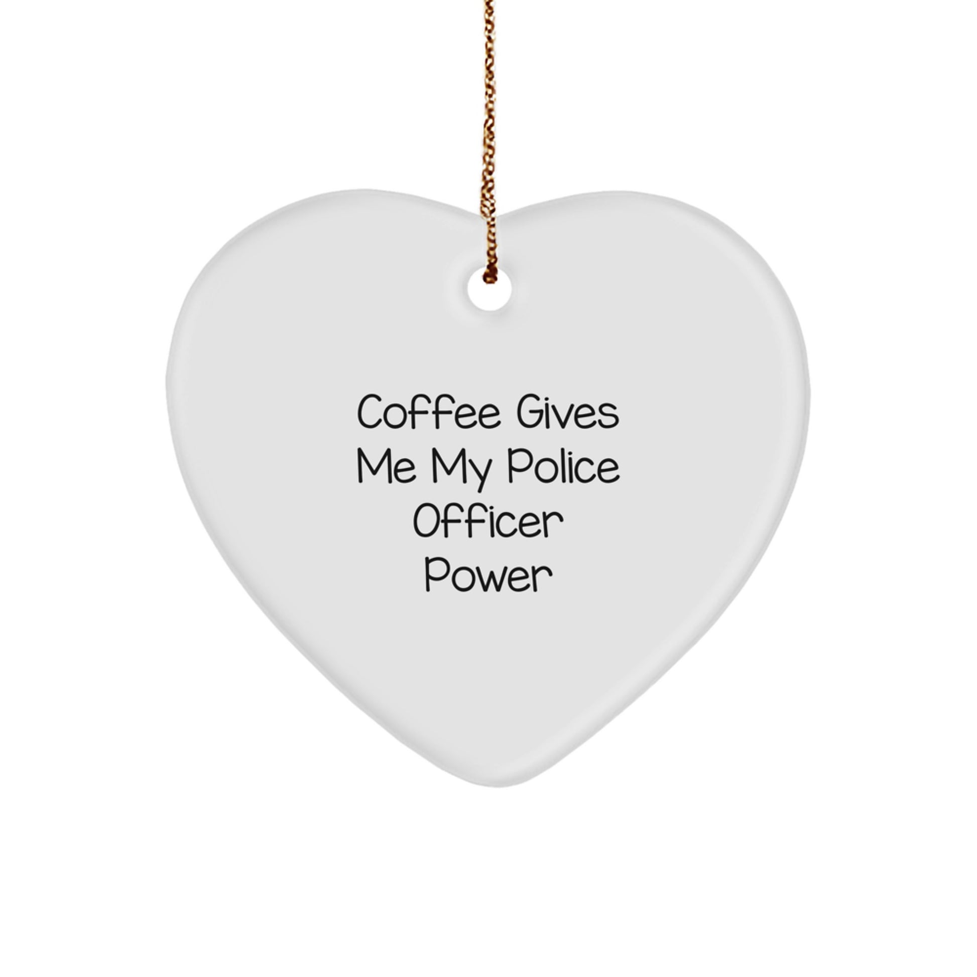 Funny Police Officer Heart Ornament Gifts from Friends and Family for Christmas Unique Presents - Image 1