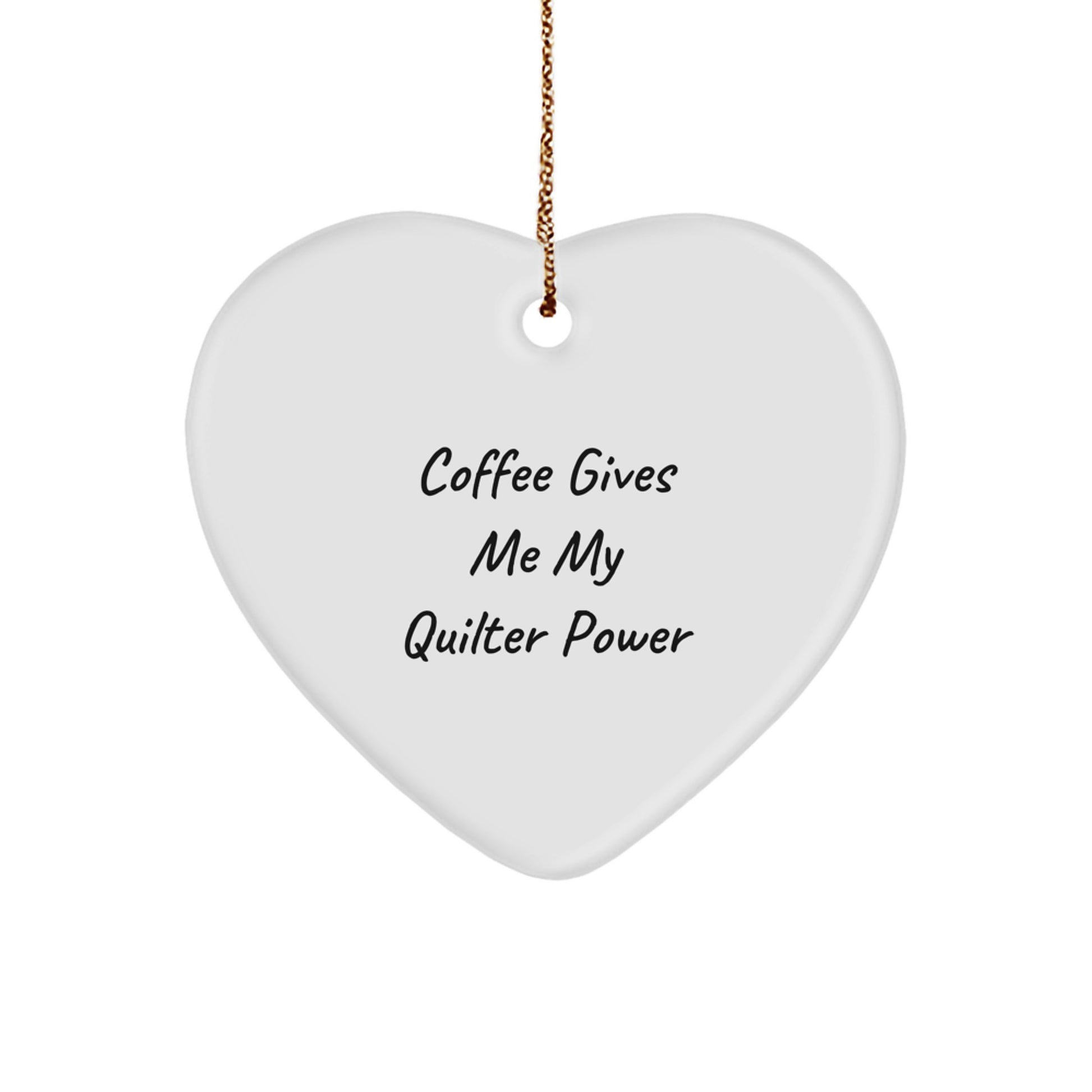 Funny Quilter Heart Ornament Gifts from Family for Quilter - Image 1