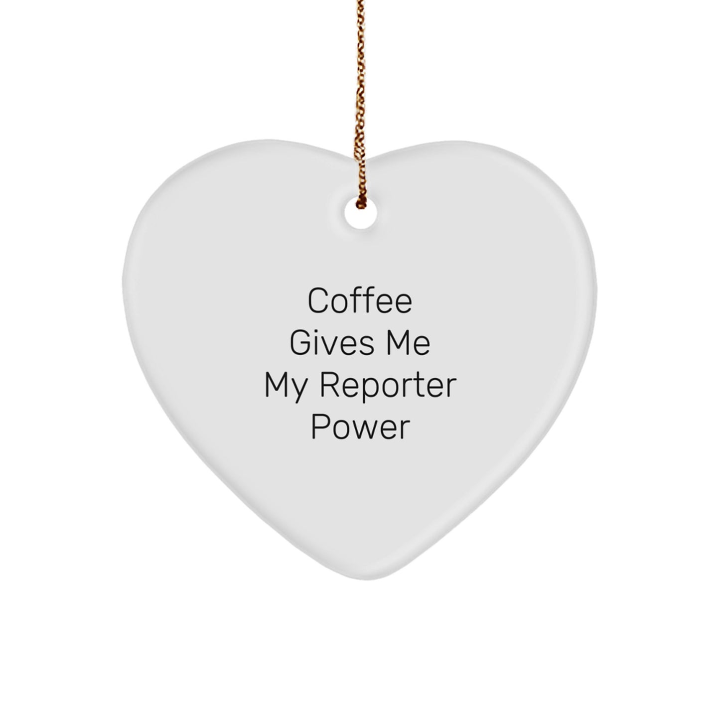 Funny Reporter Heart Ornament Gifts from Friends to Reporter at Christmas Unique - Image 1