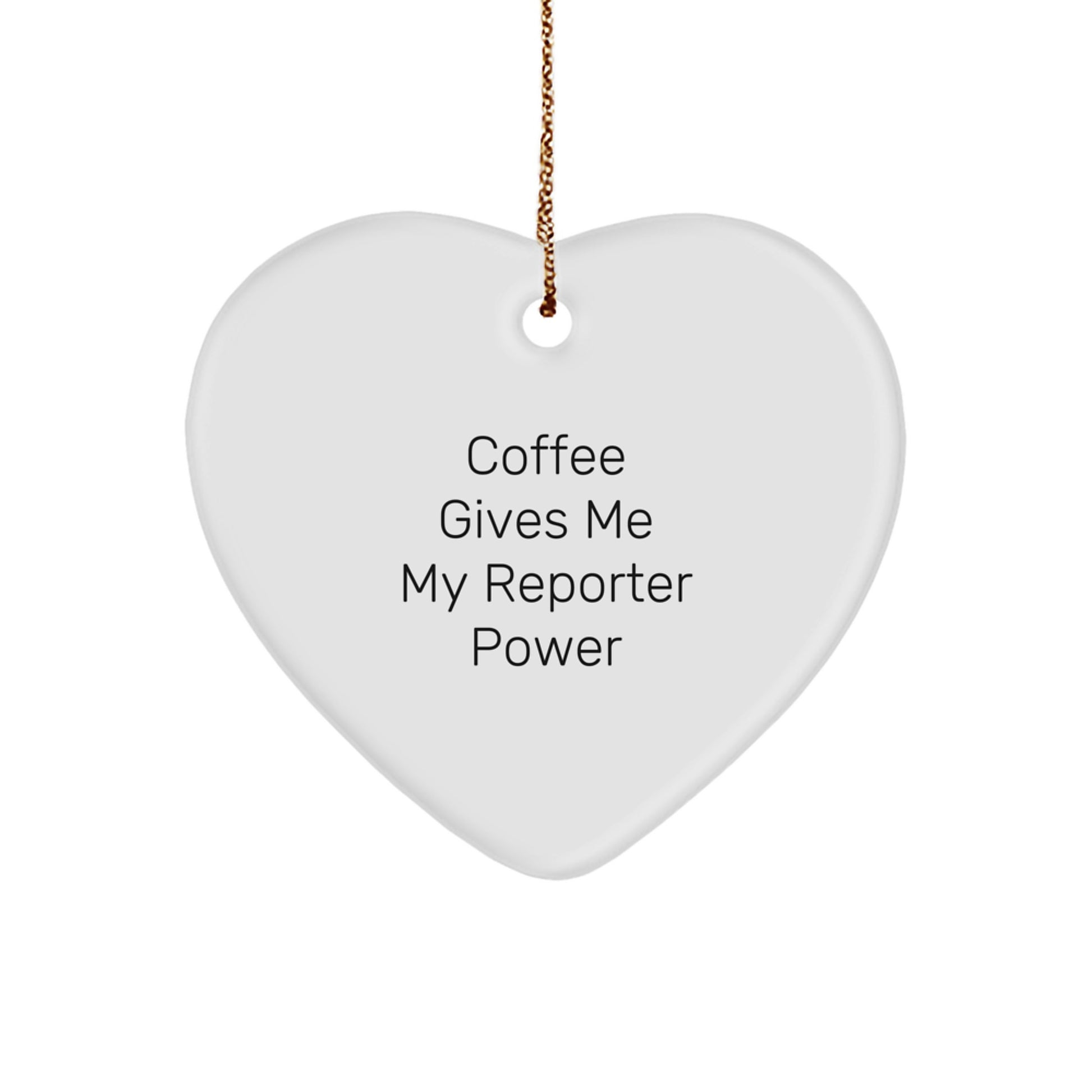 Funny Reporter Heart Ornament Gifts from Friends to Reporter at Christmas Unique - Image 1