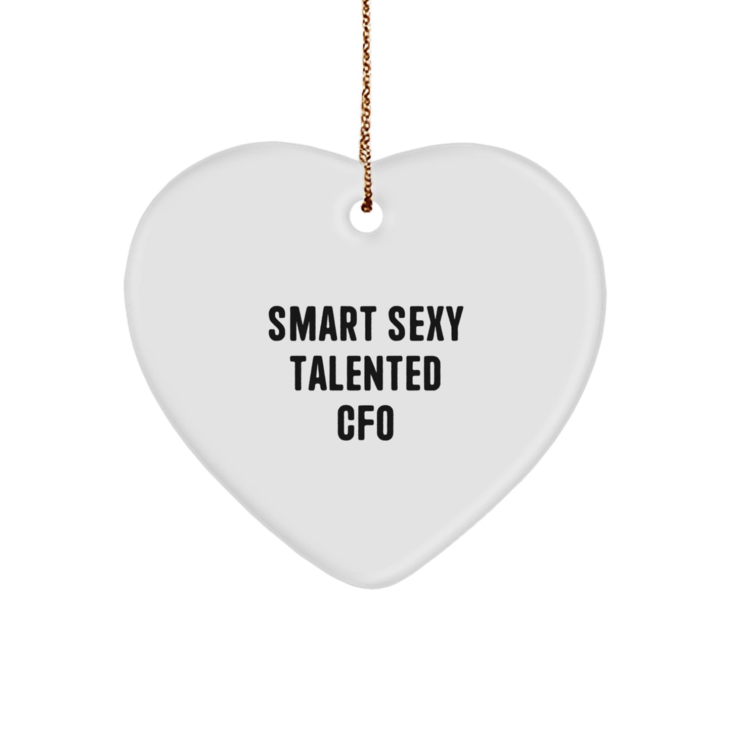 Funny CFO Gifts from Friends, Heart Ornament for CFO, Christmas Unique Ideas for Men and Women - Image 1