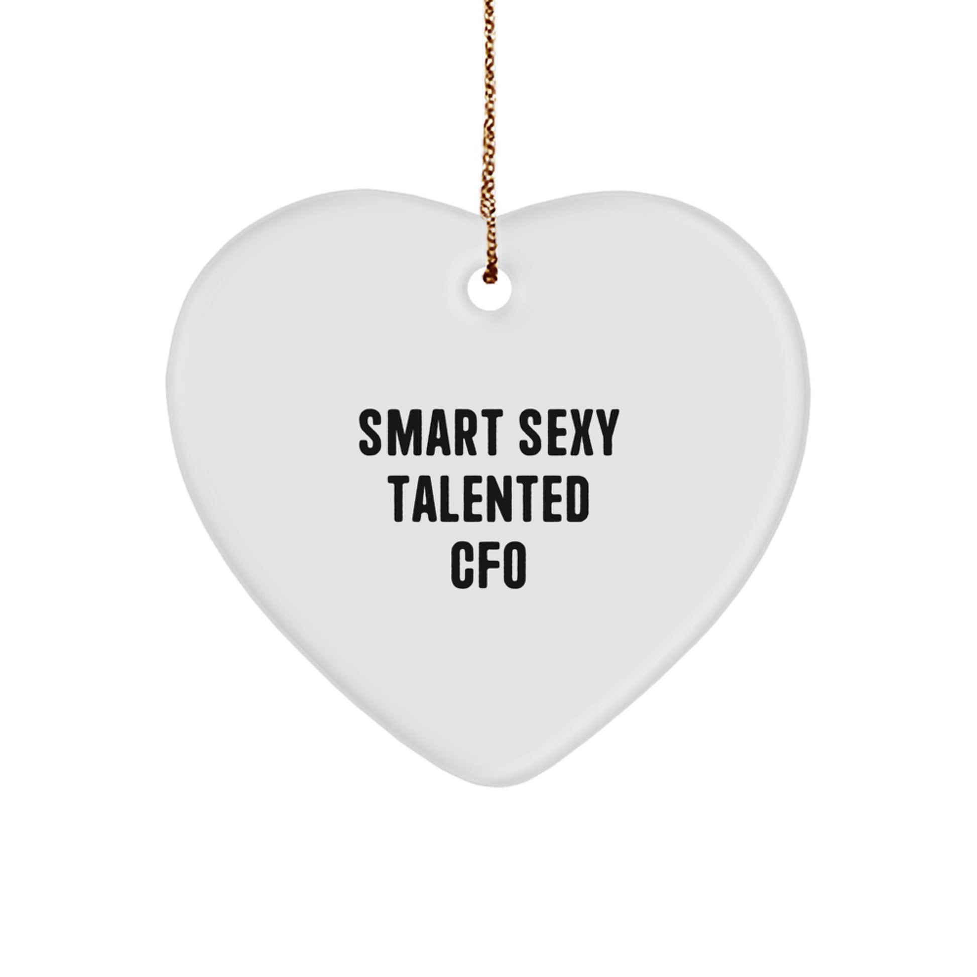 Funny CFO Gifts from Friends, Heart Ornament for CFO, Christmas Unique Ideas for Men and Women - Image 1