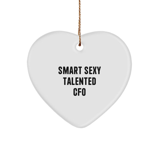 Funny CFO Gifts from Friends, Heart Ornament for CFO, Christmas Unique Ideas for Men and Women - Image 1