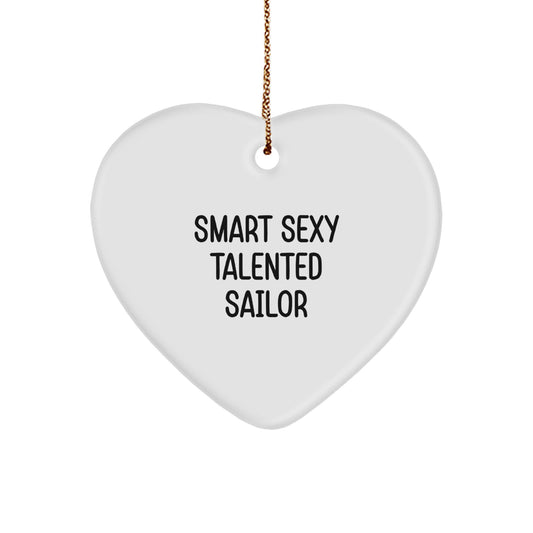 Smart Sexy Talented Sailor Heart Ornament Gifts from Men to Sailor Friends for Christmas - Image 1