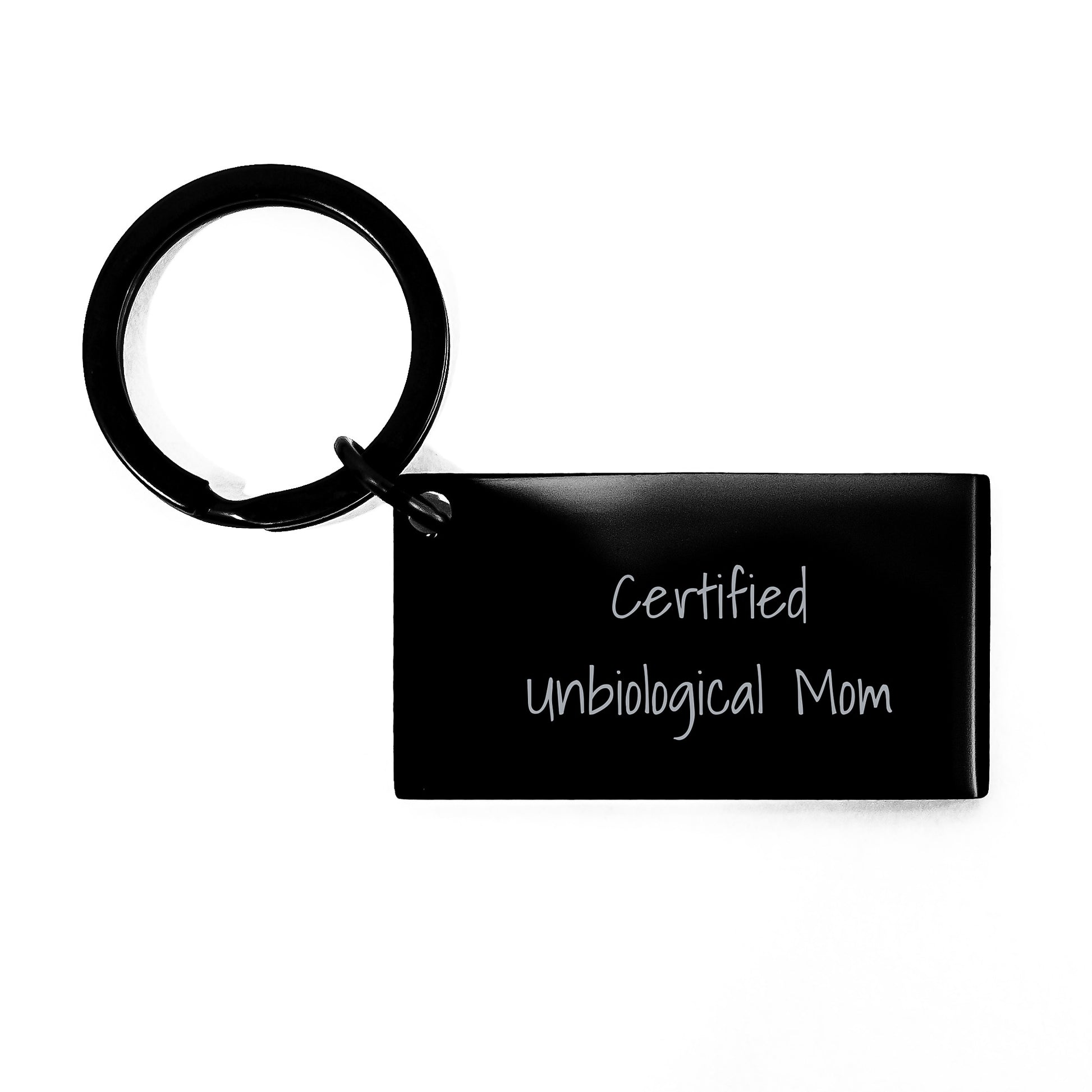 Unbiological Mom Gifts, Funny Quote Keychain, Graduation Unique Gifts from Friends, Family, or Coworkers - Image 1