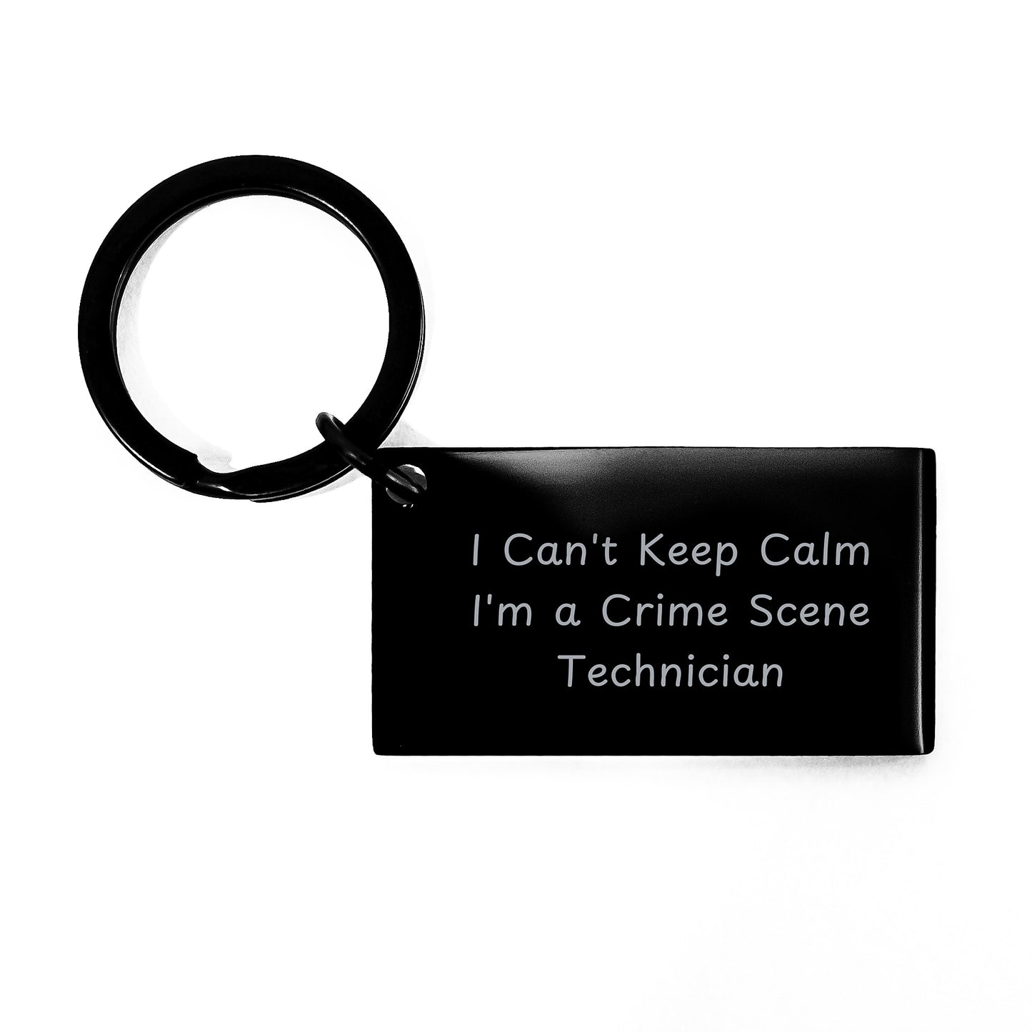 Funny Crime Scene Technician Engraved Keychain Gifts for Crime Scene Technicians, Unique Christmas Memorable Presents for Men Friends Family - Image 1