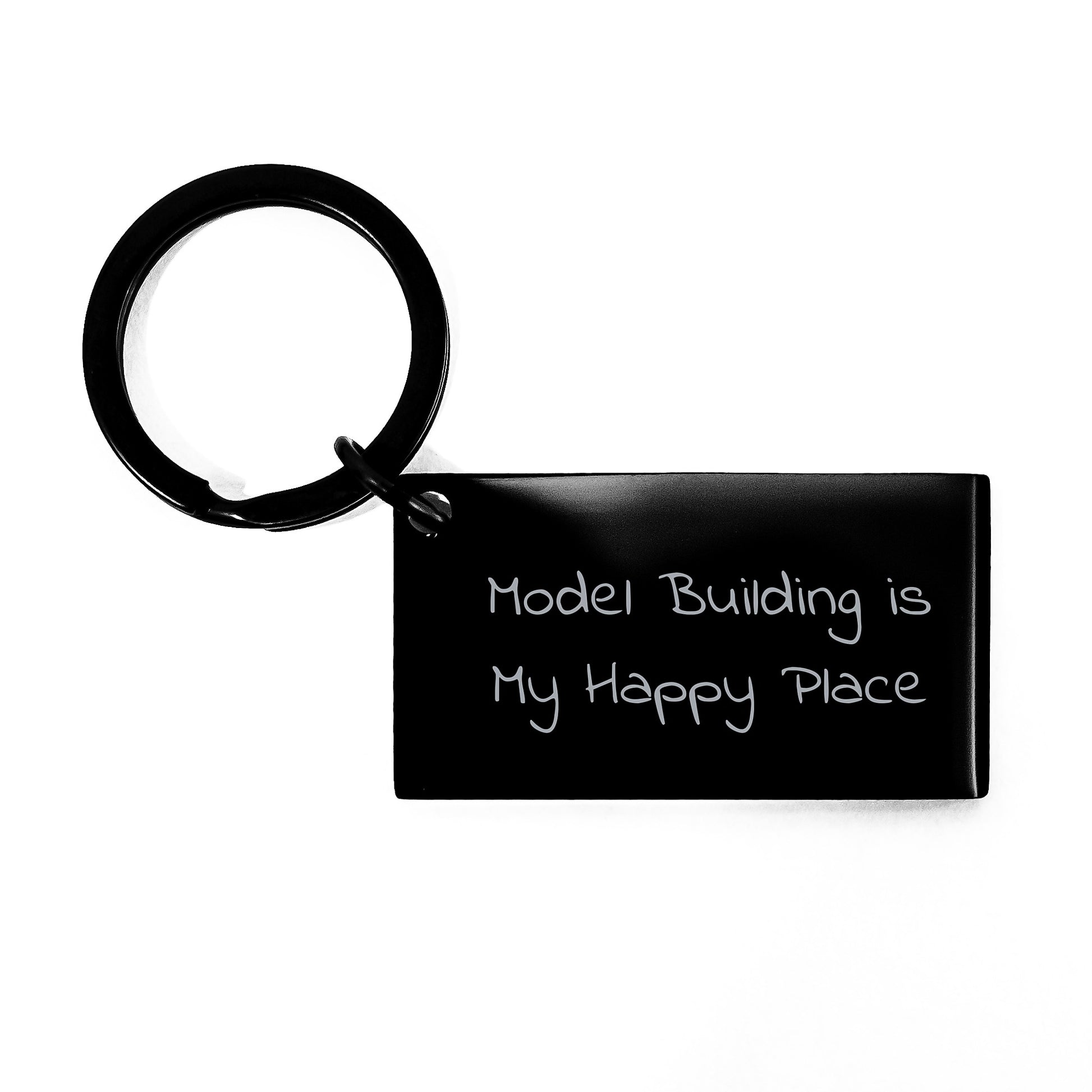Funny Model Building Keychain Gifts from Dad for Model Building Enthusiast on Father's Day Unique Men's Keychain - Image 1