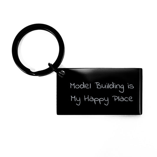 Funny Model Building Keychain Gifts from Dad for Model Building Enthusiast on Father's Day Unique Men's Keychain - Image 1
