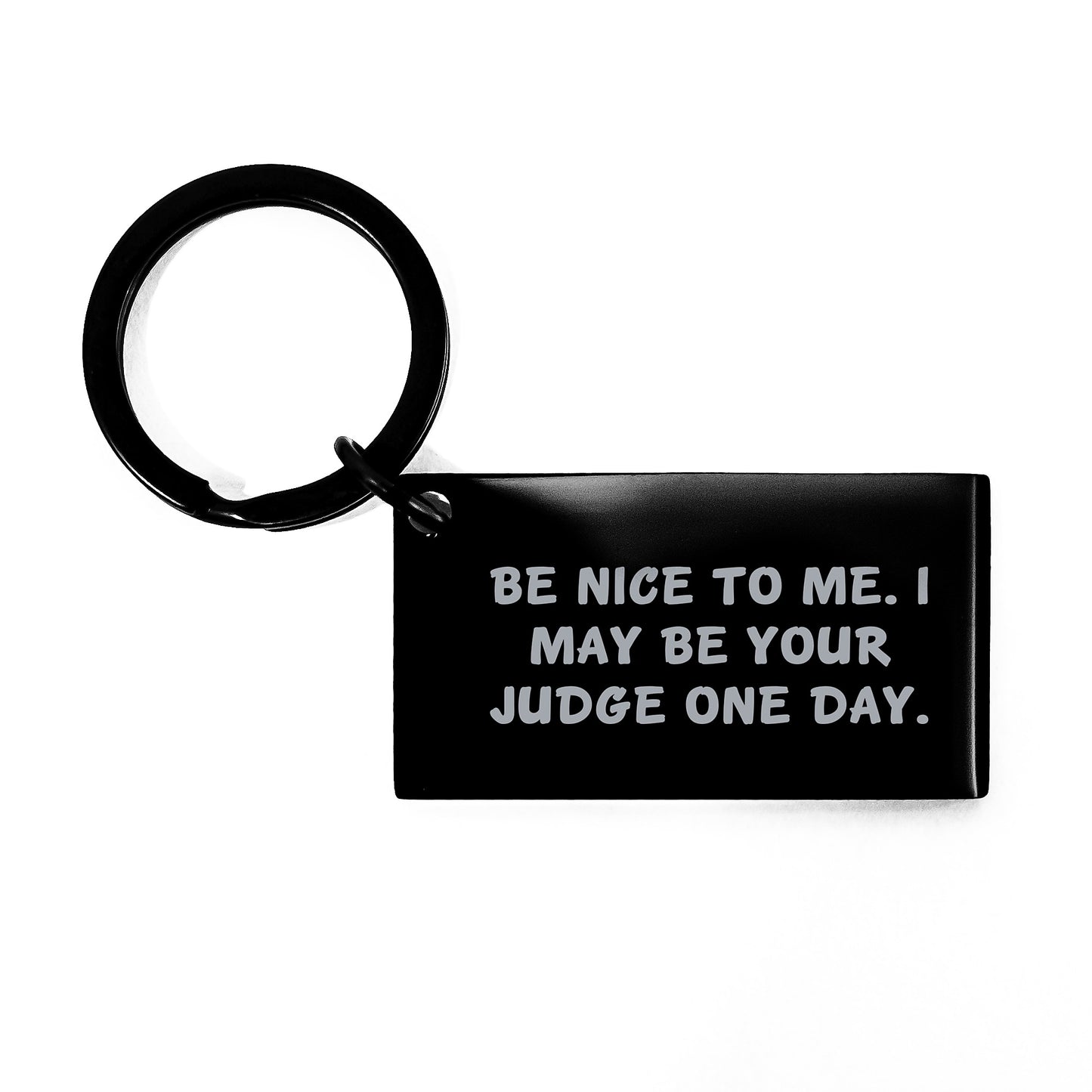 Judge Keychain, Funny Quote Gifts from Friends for Judge, Unique Birthday Unique Gifts for Judge, Stainless Steel Judge Keychain - Image 1