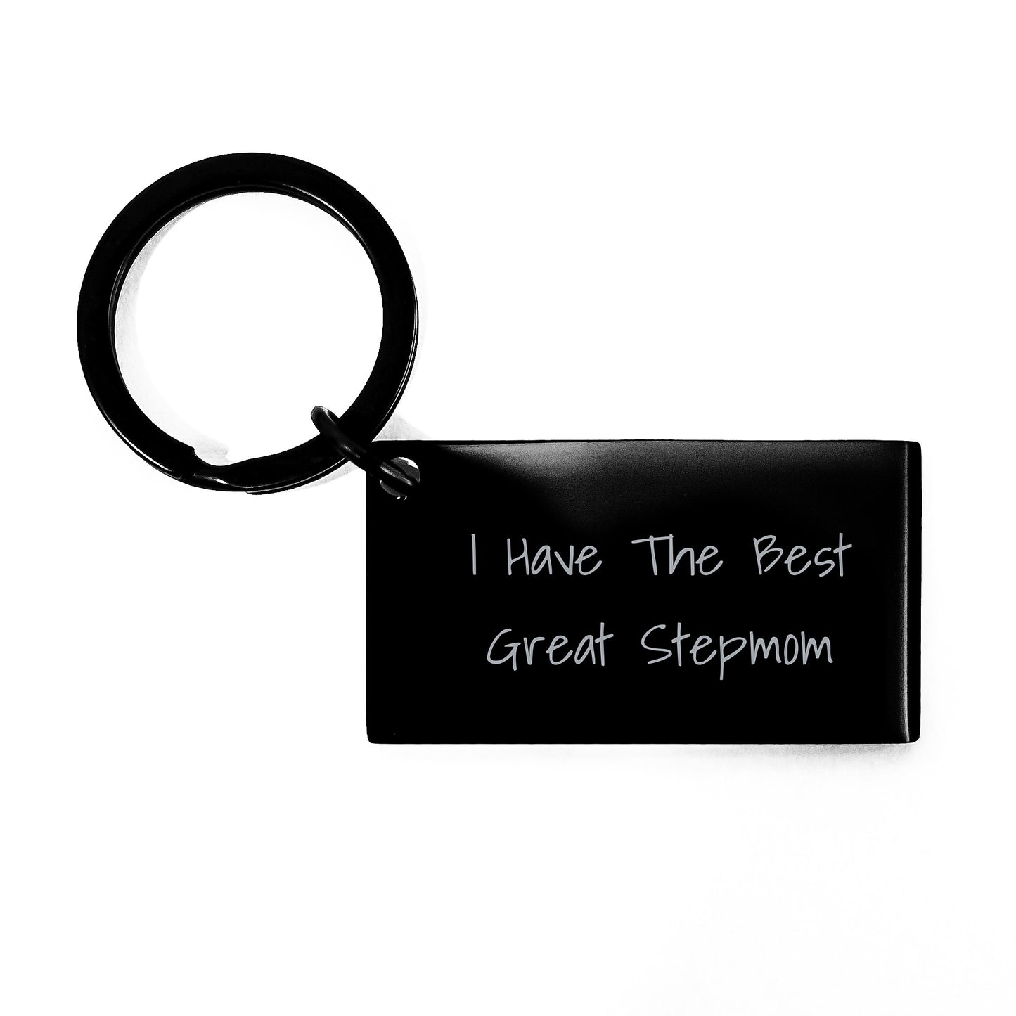 Funny Stepmom Gifts from Dad to Stepmom, Unique Keychain with I Have The Best Stepmom Engraved, Perfect Father's Day Unique Gifts for Stepmom - Image 1
