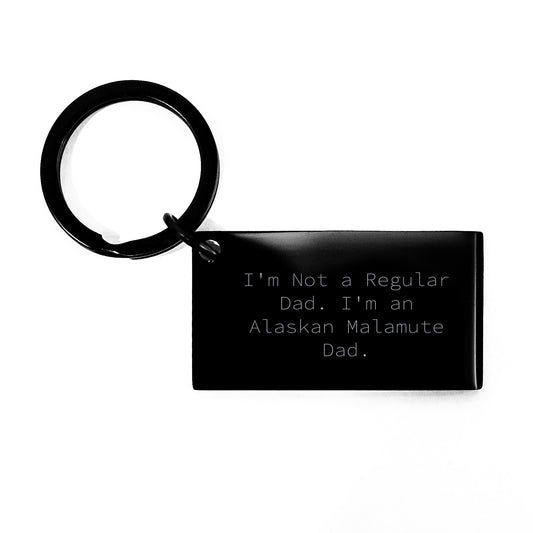 Alaskan Malamute Dad Funny Keychain Gifts for Men from Family - Image 1