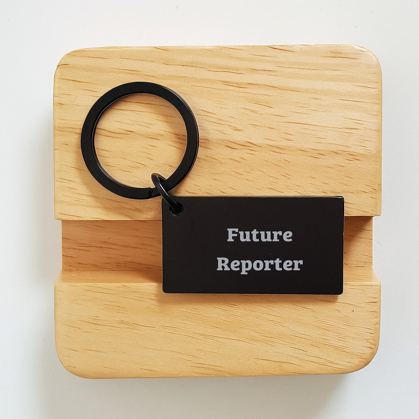 Future Reporter Keychain, Inspirational Gifts for Reporter Friends and Family, Christmas Unique Keychains with Funny Quote - Image 2
