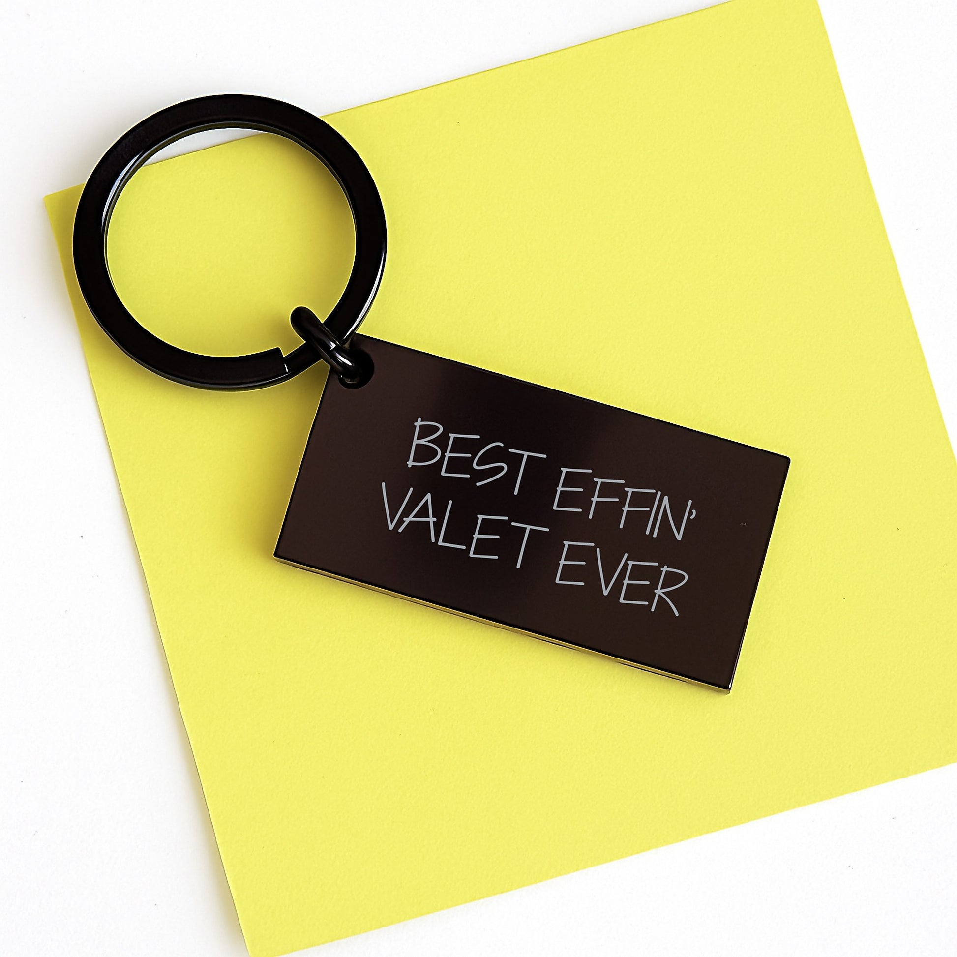 Funny Keychain Gifts for Valet from Friends, Unique Keychain for Valentine's, Best Effin' Valet Ever Keychain for Men - Image 3