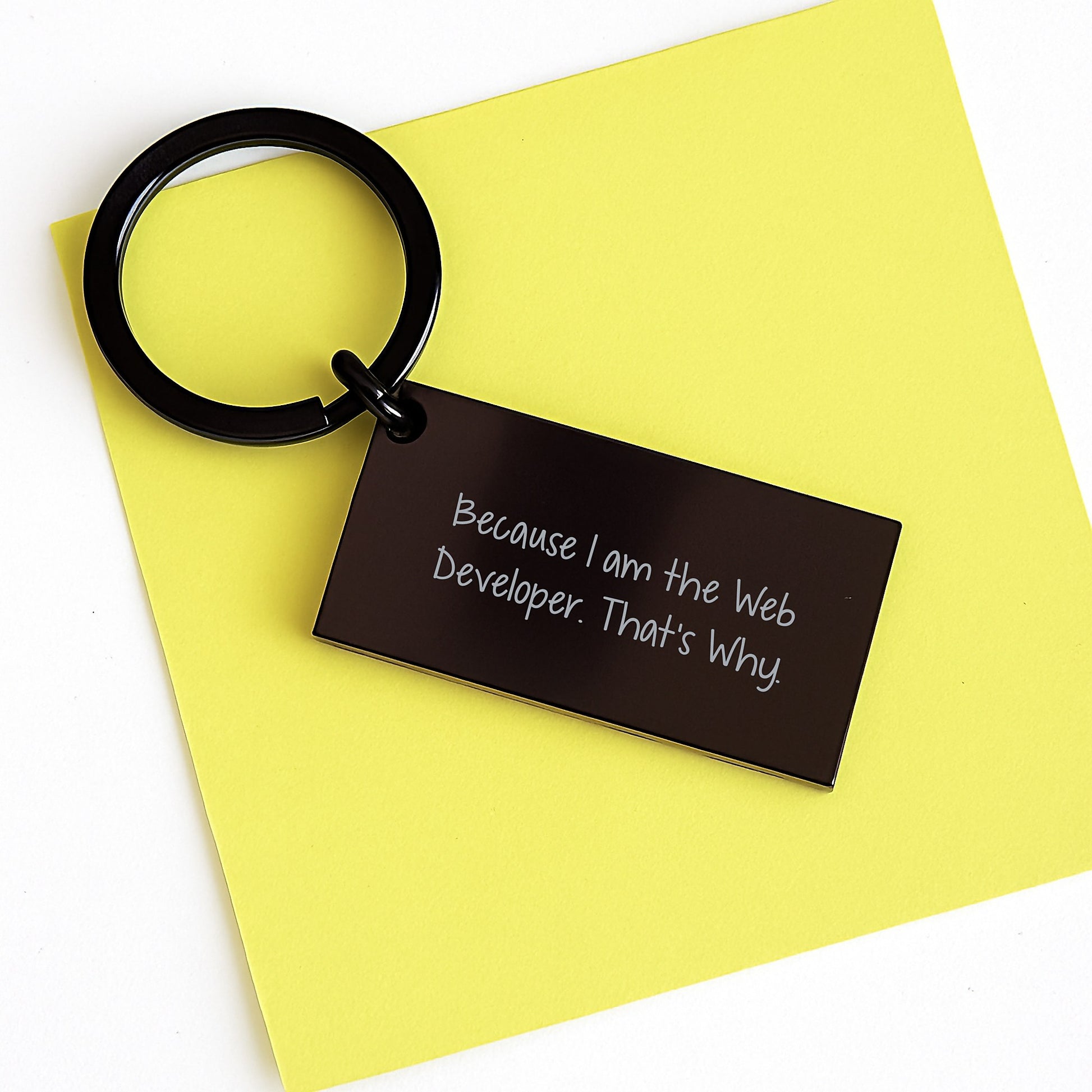 Funny Keychain for Web Developer, Web Developer Keychain Gifts from Friends, Unique Christmas Unique Gifts for Men, Stainless Steel Keychain - Image 3