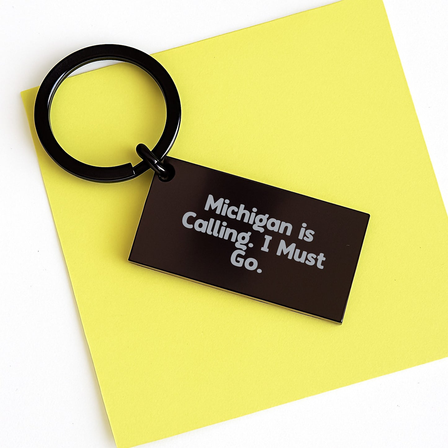 Michigan Gifts Keychain Funny Quote 'Michigan Is Calling. I Must Go.' for Men and Women - Image 3