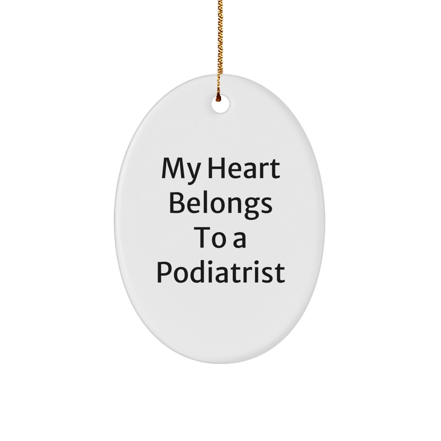 Funny Podiatrist Oval Ornament Gifts from Men to Podiatrist Friends and Family for Christmas Unique - Image 1