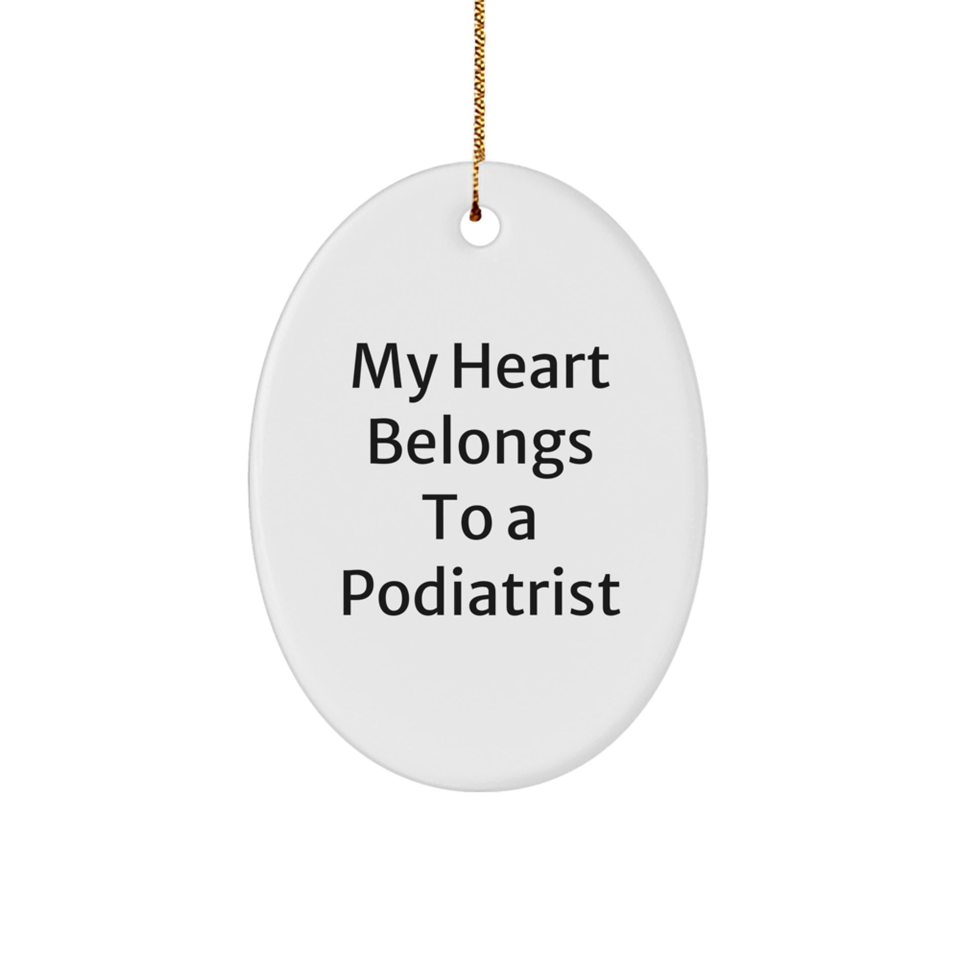 Funny Podiatrist Oval Ornament Gifts from Men to Podiatrist Friends and Family for Christmas Unique - Image 1