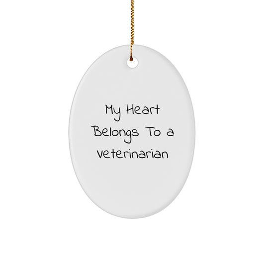 Funny Veterinarian Oval Ornament Gifts from Men to Friends for Christmas Unique Gifts - Image 1