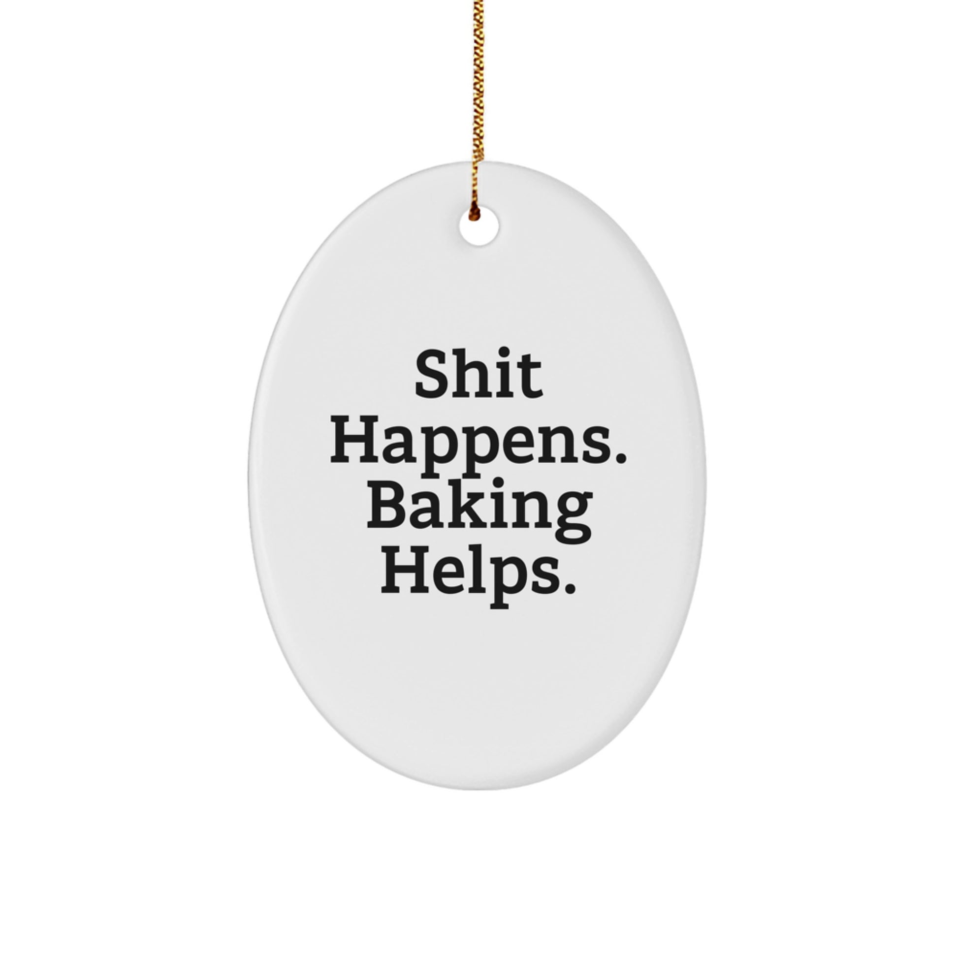 Funny Baking Oval Ornament Gifts from Men to Baking Friends at Christmas - Image 1