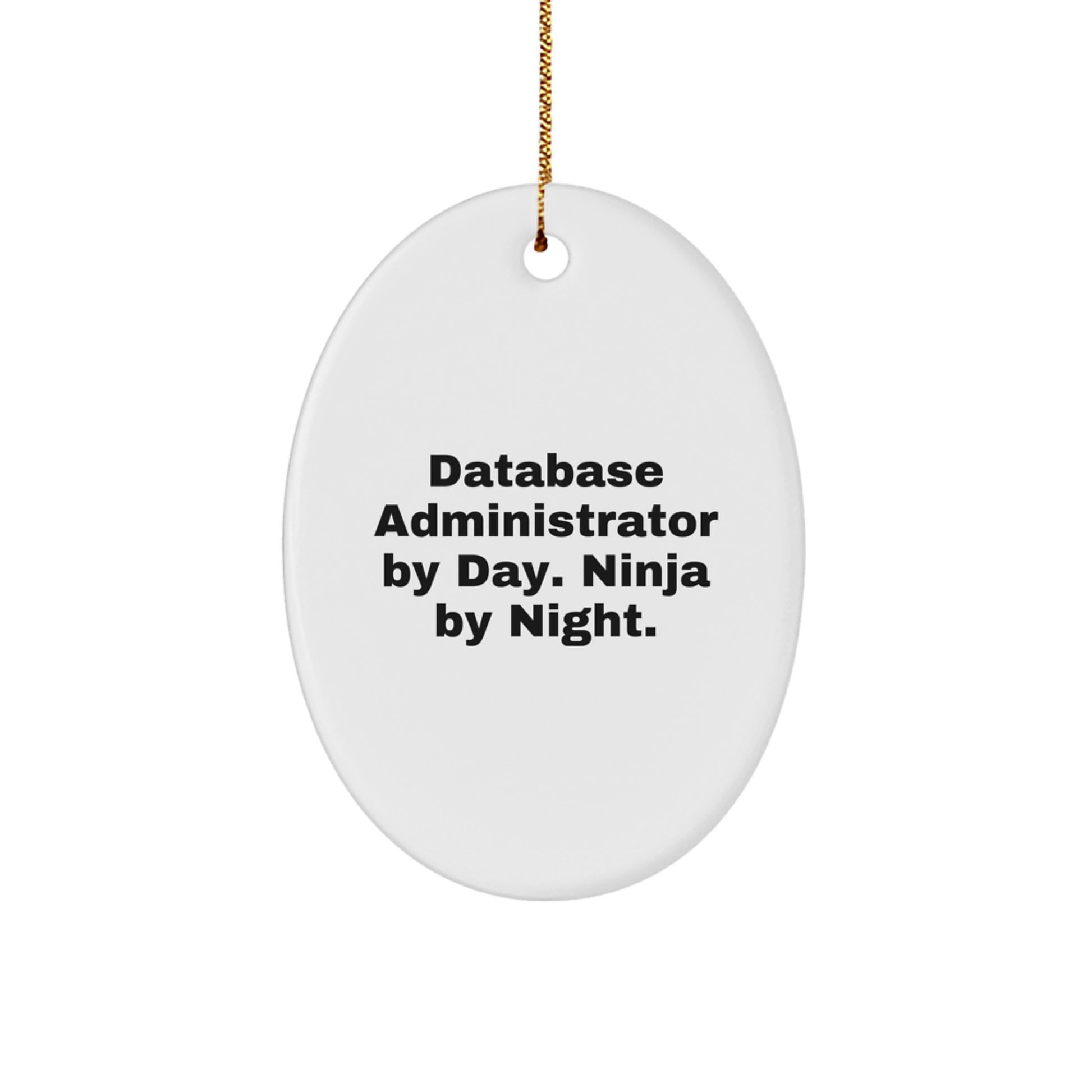 Database Administrator Oval Ornament Gifts from Friends, Funny Quote, Christmas Unique Gifts for Database Administrator Men - Image 1