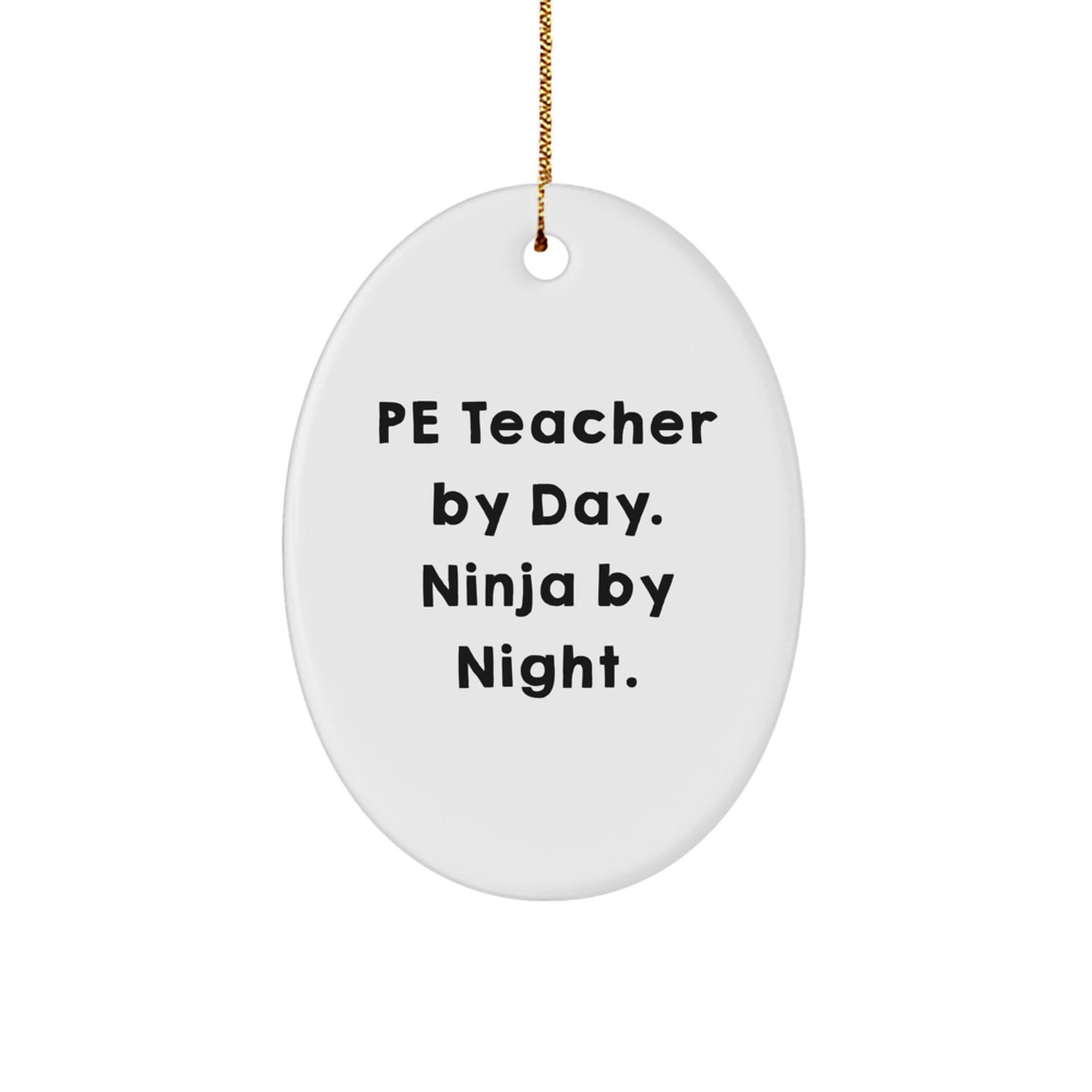 Funny PE Teacher Gifts for Men from Pe Teacher By Day. Ninja By Night. - Image 1