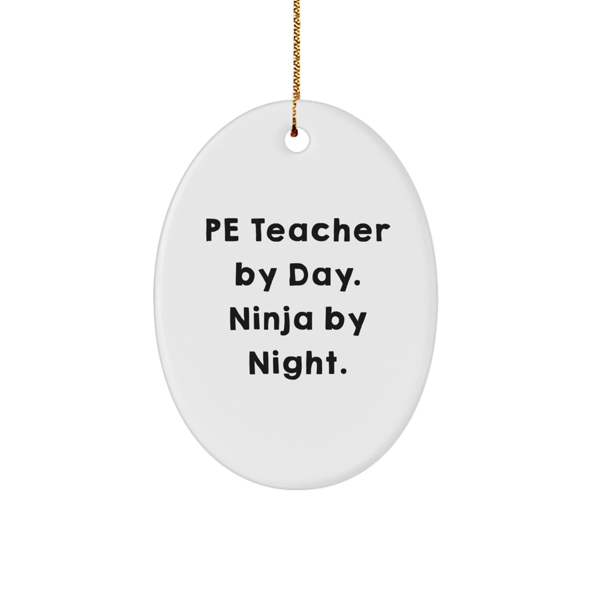 Funny PE Teacher Gifts for Men from Pe Teacher By Day. Ninja By Night. - Image 1