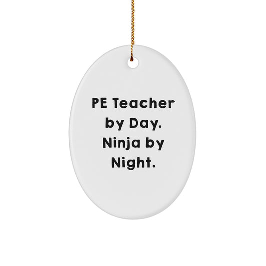 Funny PE Teacher Gifts for Men from Pe Teacher By Day. Ninja By Night. - Image 1