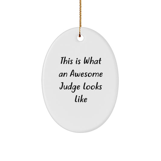 Funny Judge Gifts for Men Oval Ornament This Is What An Awesome Judge Looks Like Christmas Unique - Image 1
