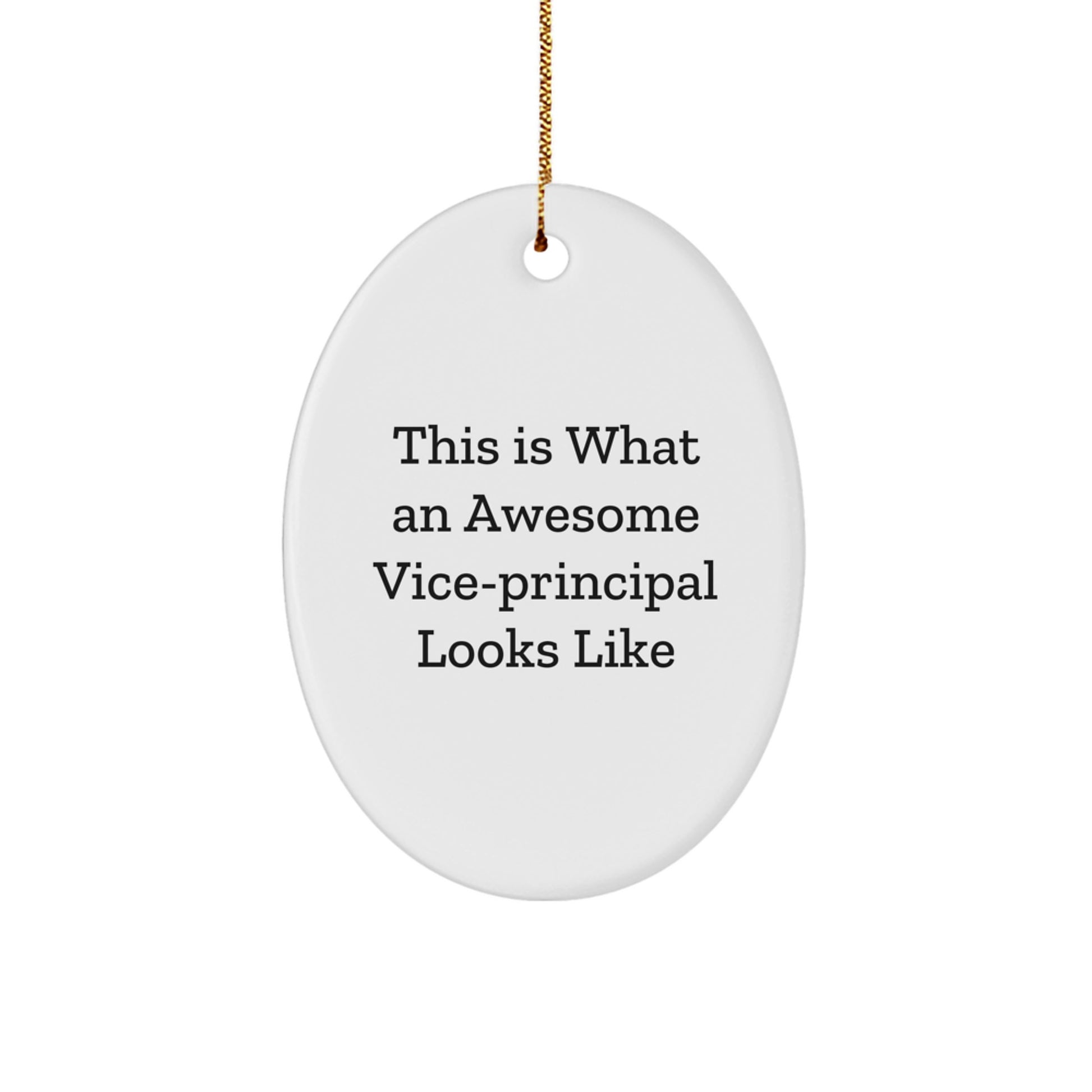 Gifts from Men to Vice-principal, Funny Oval Ornament, This Is What An Awesome Vice-principal Looks Like, Christmas Unique Gifts for Vice-principal - Image 1
