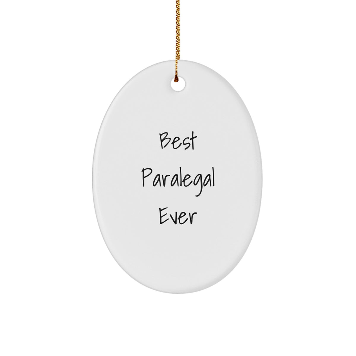 Funny Paralegal Gifts from Friends, Oval Ornament Christmas Unique Presents for Paralegal - Image 1