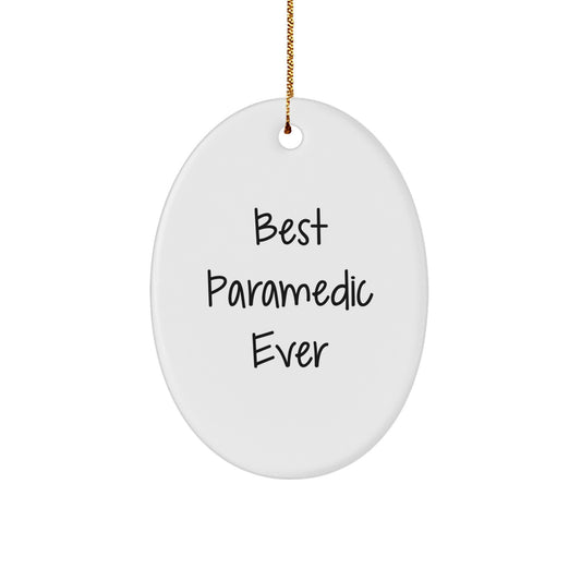 Funny Rescue Worker Gifts from Men to Rescue Worker Men Best - Oval Ornament - Image 1