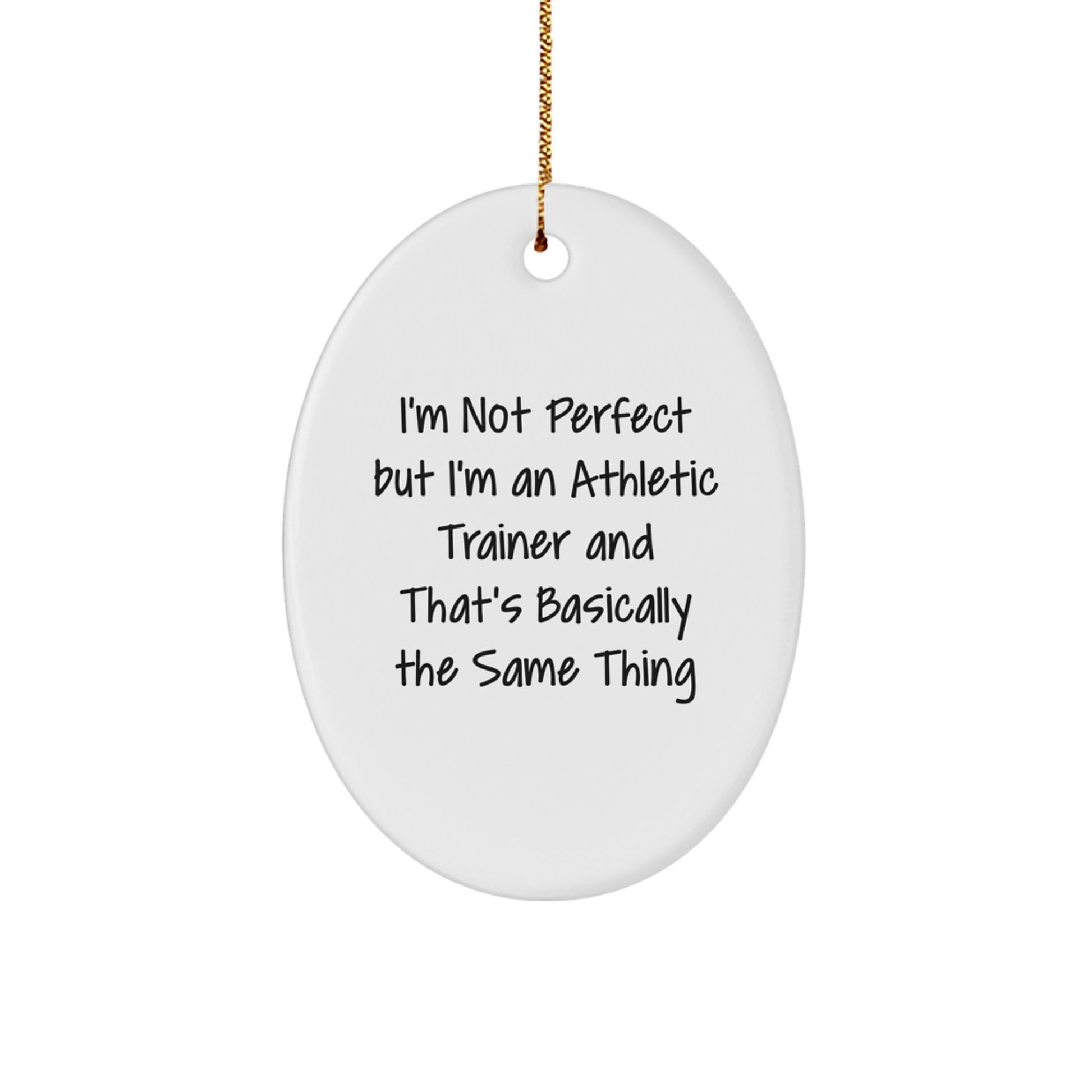 Funny Athletic Trainer Oval Ornament Gifts from Friends for Men Women Coworkers Family | Unique Christmas Unique Gifts Idea - Image 1