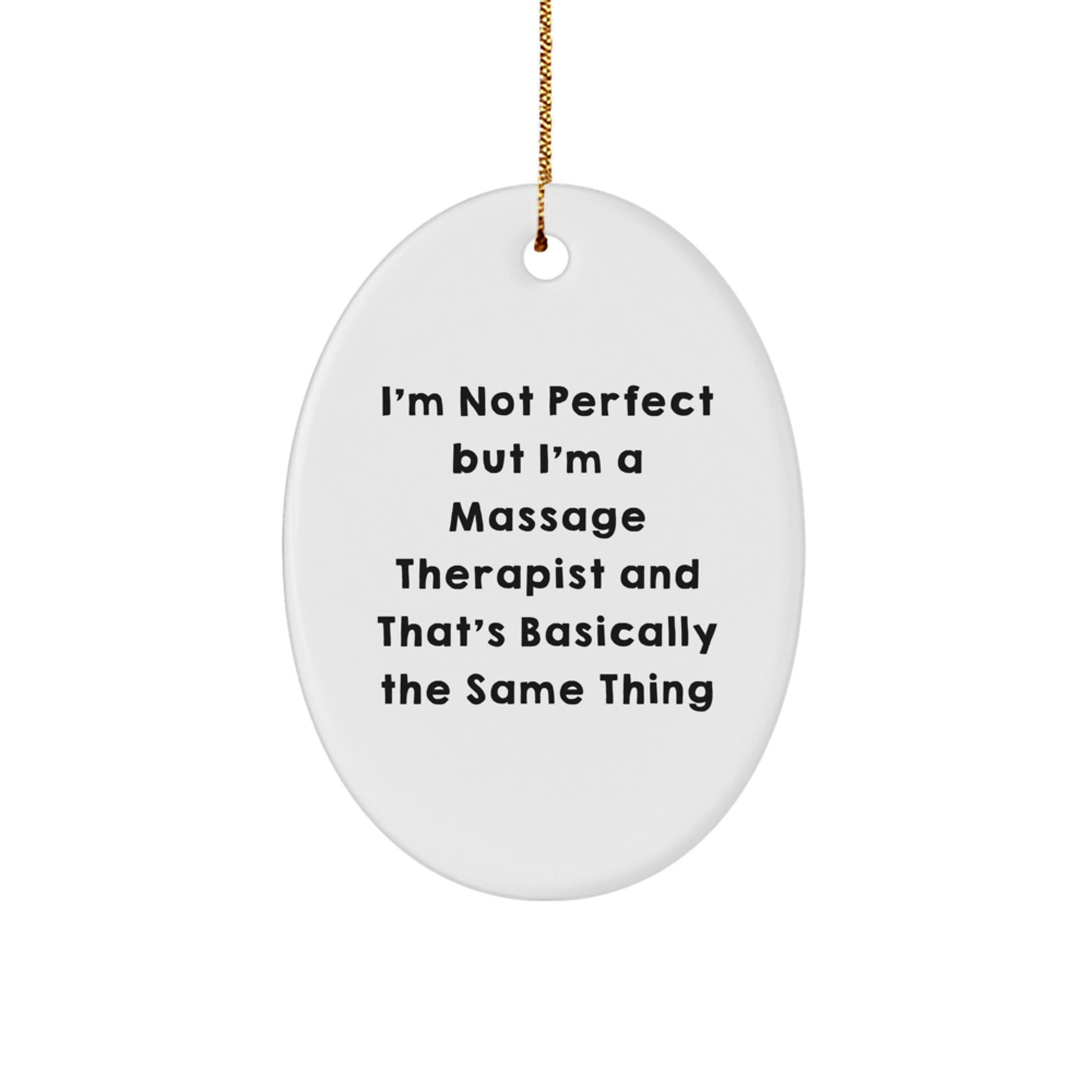 Funny Massage Therapist Oval Ornament Gifts for Family Friends Colleagues from Men Women Coworkers Women - Image 1
