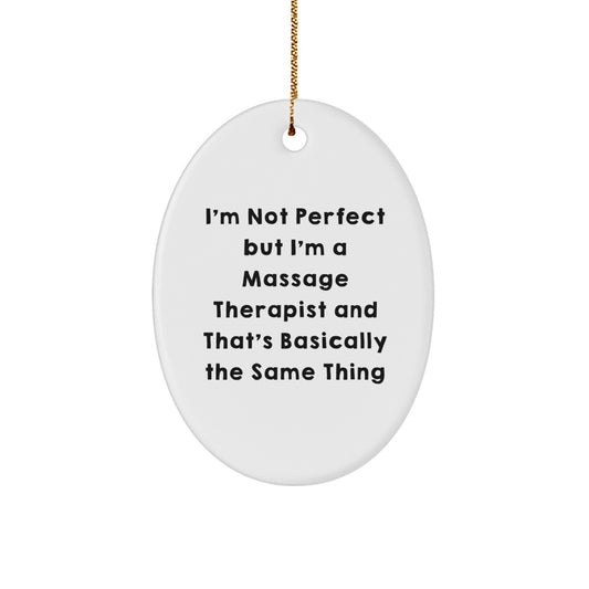 Funny Massage Therapist Oval Ornament Gifts for Family Friends Colleagues from Men Women Coworkers Women - Image 1