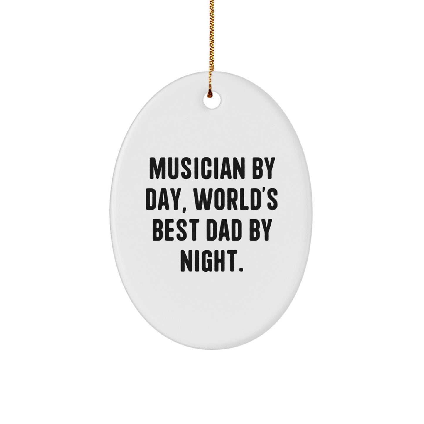 Funny Musician Gifts for Men Oval Ornament Christmas Unique Decorations Gifts from Family - Image 1