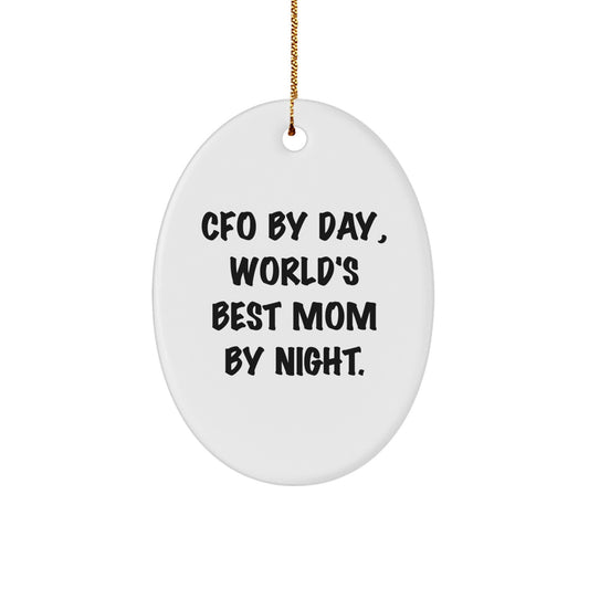 CFO By Day Funny Oval Ornament Gifts from Men for CFO, Funny CFO Oval Ornament Christmas Unique Gifts - Image 1