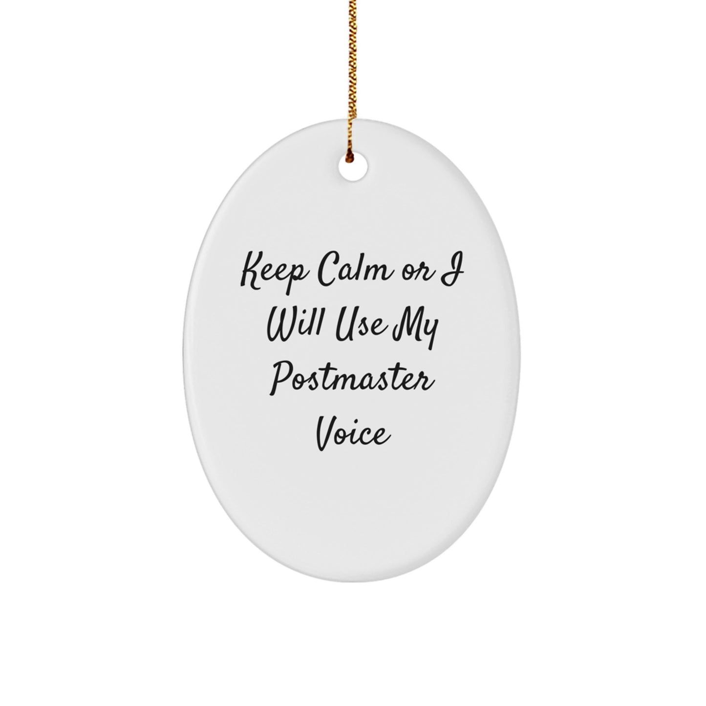 Funny Postmaster Oval Ornament Gifts from Friends and Family at Christmas - Image 1
