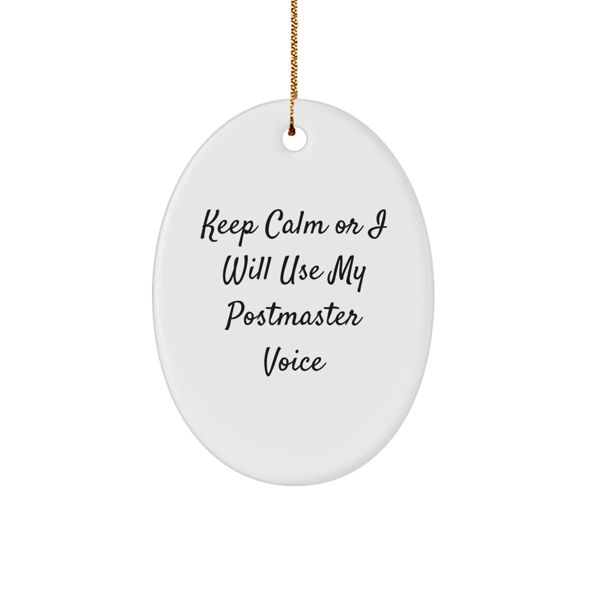 Funny Postmaster Oval Ornament Gifts from Friends and Family at Christmas - Image 1