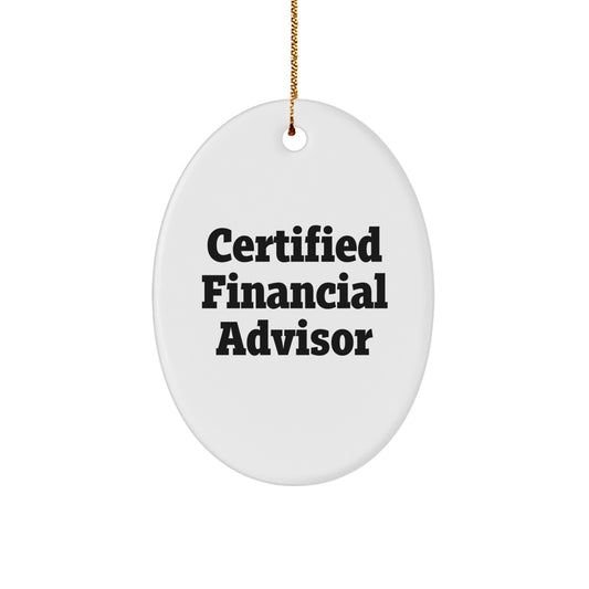Funny Financial Advisor Gifts from Men to Women Friends Coworkers Family - Oval Ornament for Christmas Unique Presents - Image 1