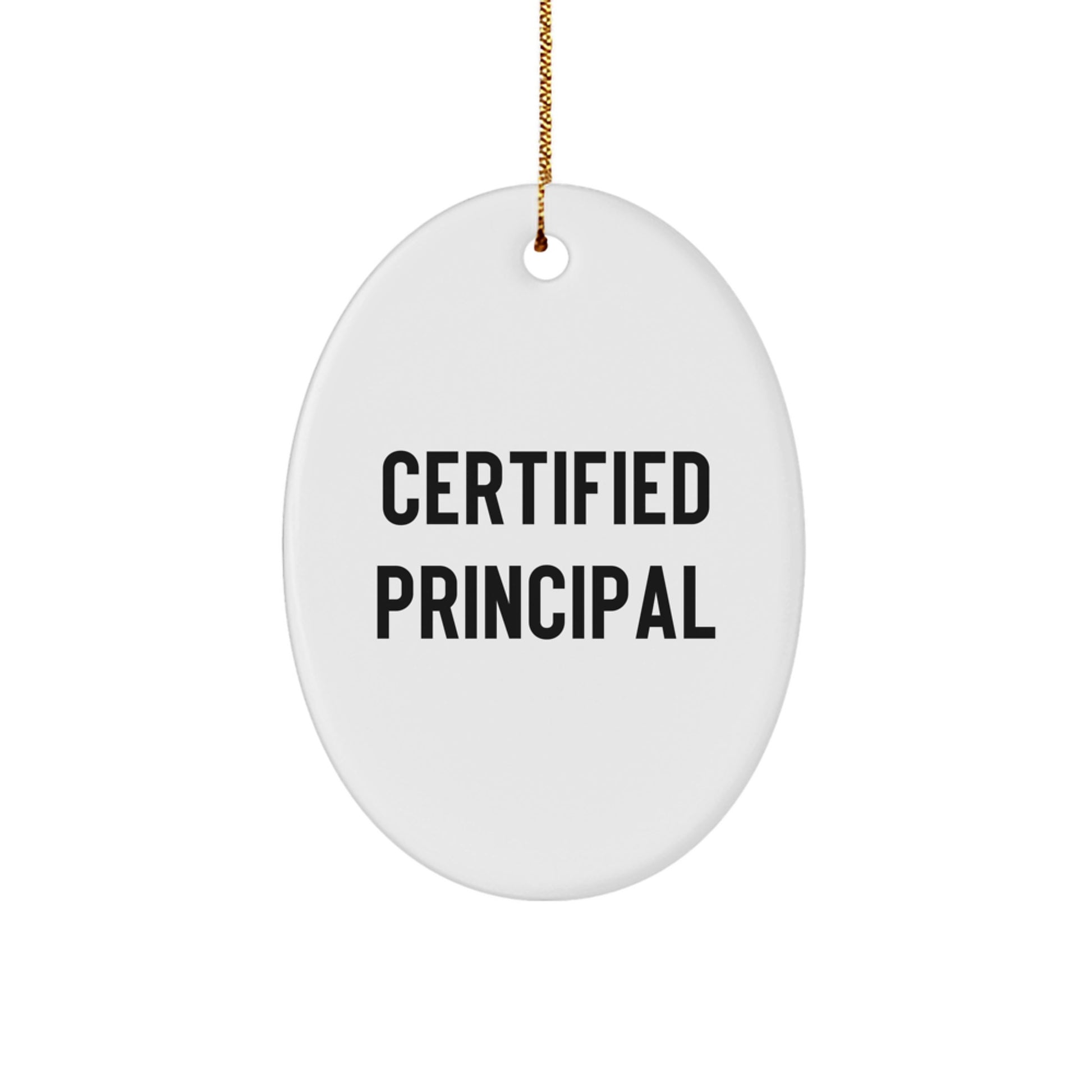 Funny Quote Gifts from Men for Principal - Oval Ornament - Christmas Unique Gifts for Him - Image 1