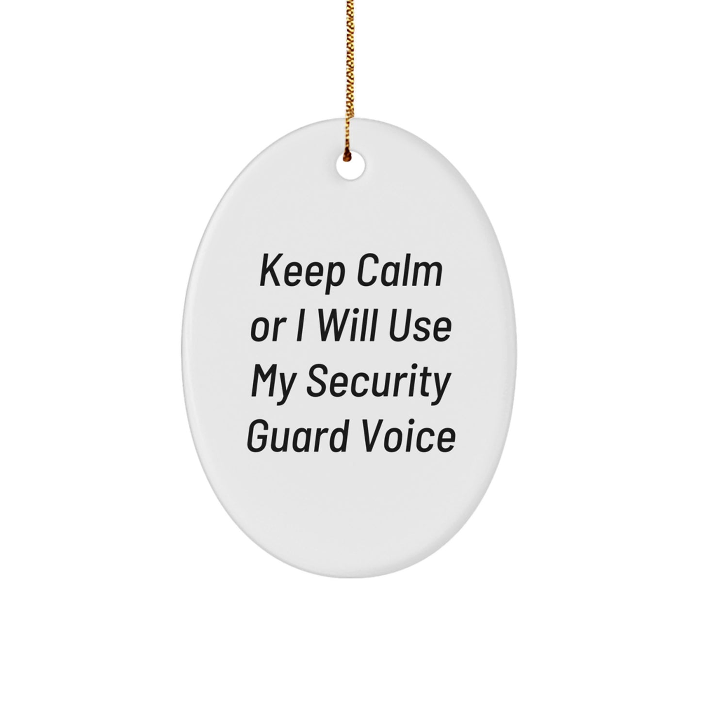 Funny Security Guard Christmas Oval Ornament Gifts from Friends for Security Guard Men - Image 1