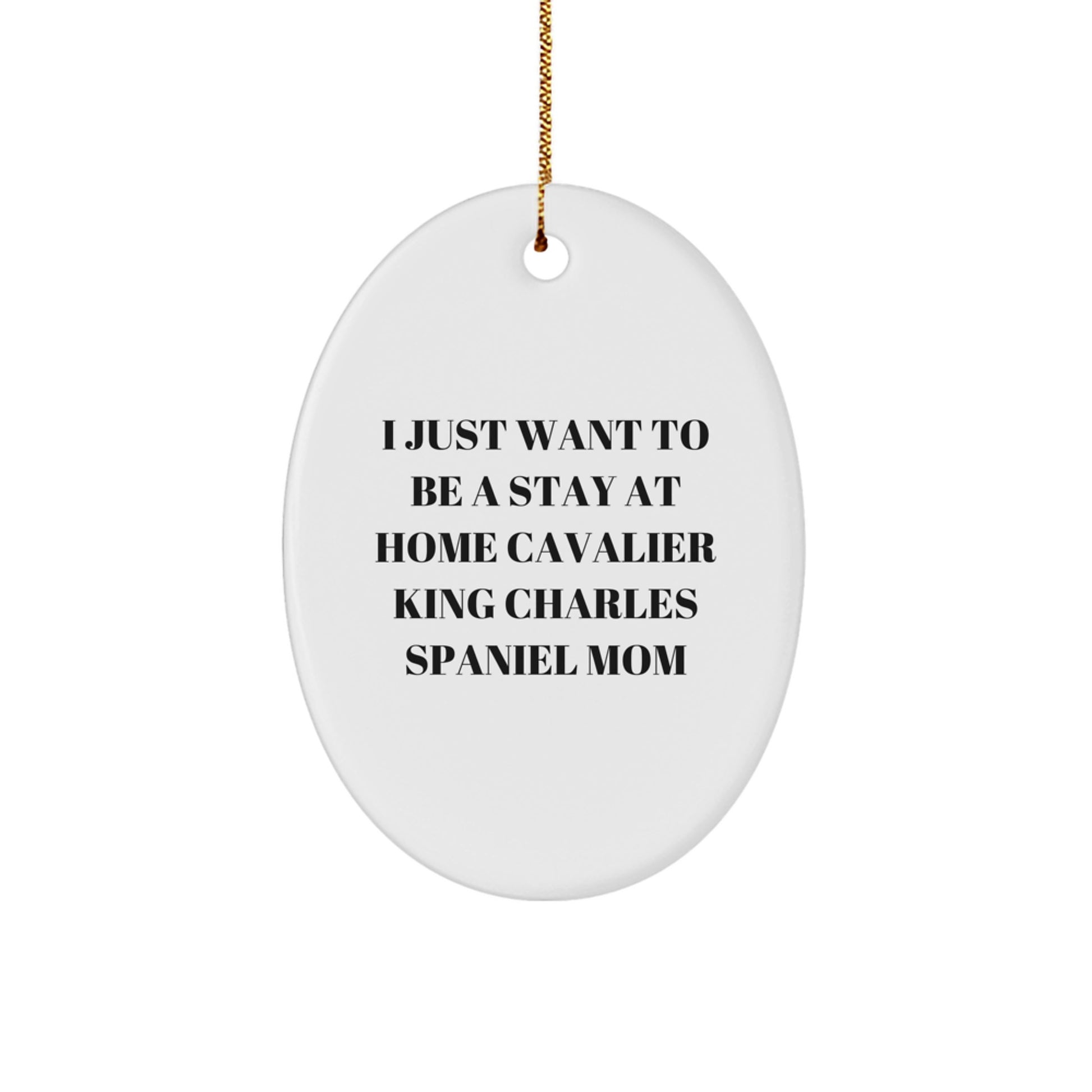 Cavalier King Charles Spaniel Dog Mom Christmas Oval Ornament Gifts for Women from Friends - Image 1