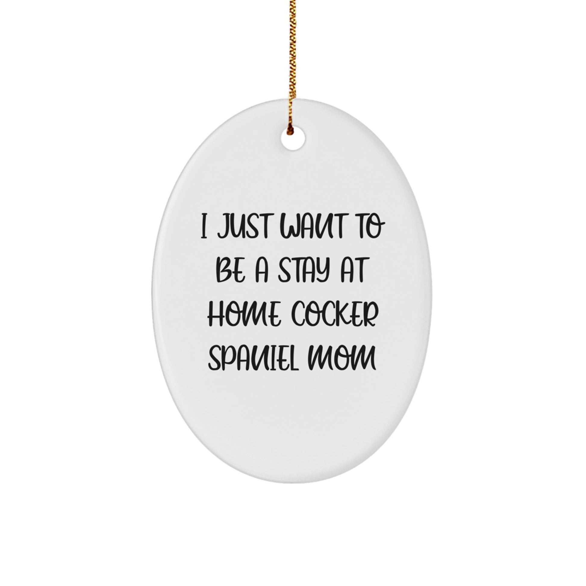 Cocker Spaniel Dog Mom Christmas Oval Ornament, Funny Gift for Friends, Cocker Spaniel Lover Gifts from Family, Friends, or Coworkers - Image 1