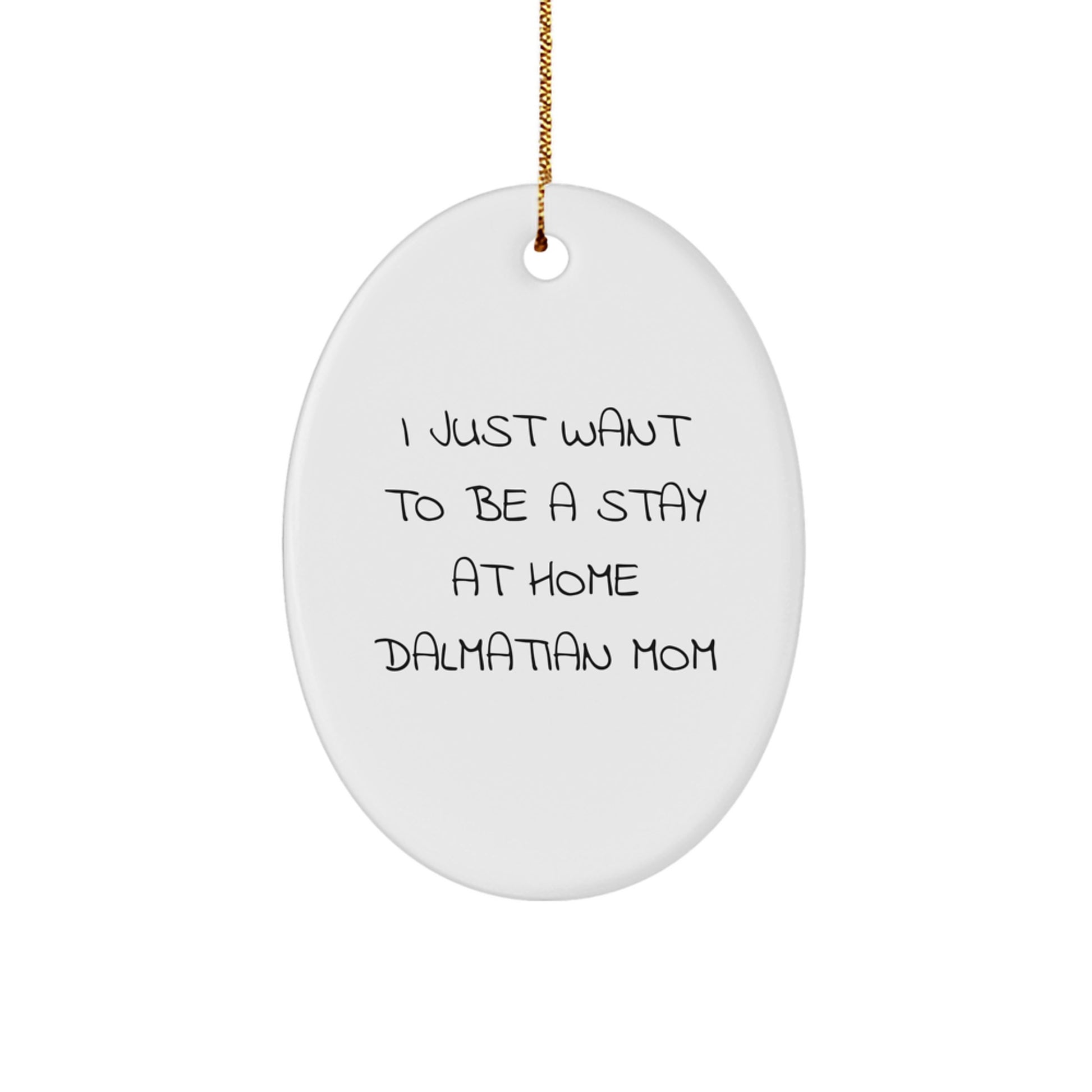 Funny Dalmatian Dog Oval Ornament Gifts from Family for Dalmatian Dog Mom at Christmas Unique Gifts - Image 1