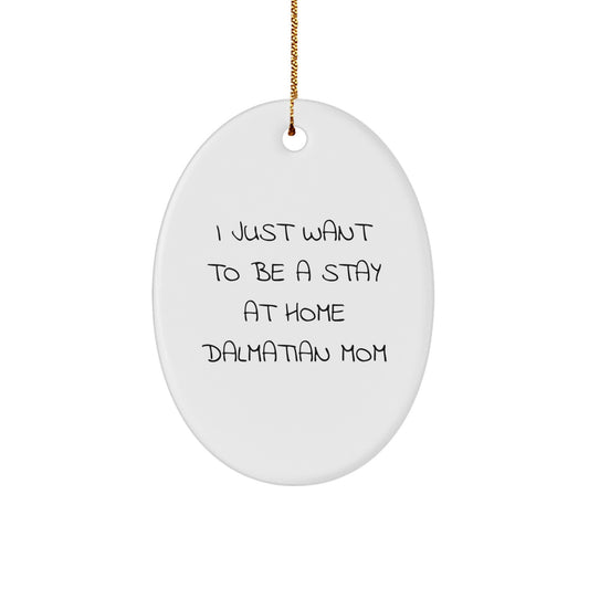 Funny Dalmatian Dog Oval Ornament Gifts from Family for Dalmatian Dog Mom at Christmas Unique Gifts - Image 1
