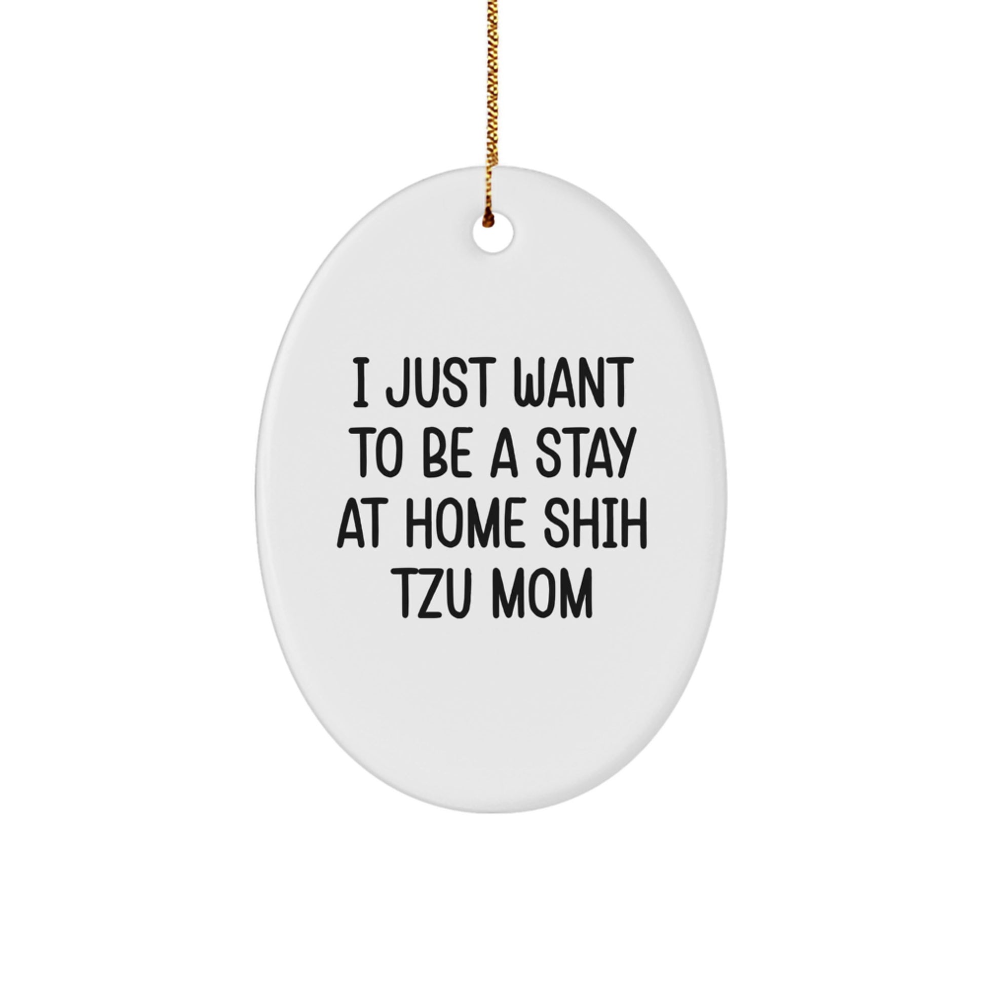 Shih Tzu Dog Mom's Delight, Oval Ornament Gifts from Friends, Christmas Unique Finds - Image 1