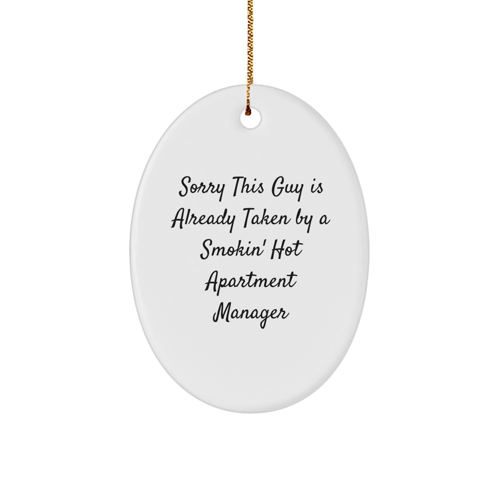 Gifts for Apartment Managers - Funny Oval Ornament - Christmas Unique Items from Friends for Family - Image 1